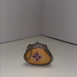 PartyLite Purse with Pink and Gold Accents